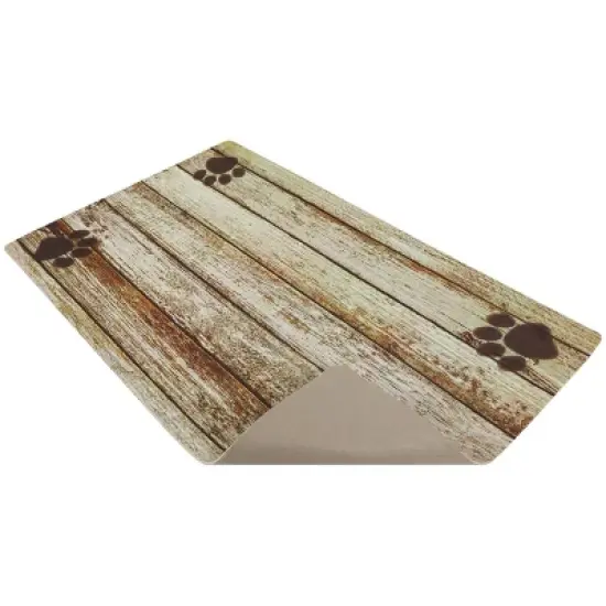 Drymate 12"x 20" Feeding Placemat for Cats and Dogs - Wood Tan image {4}