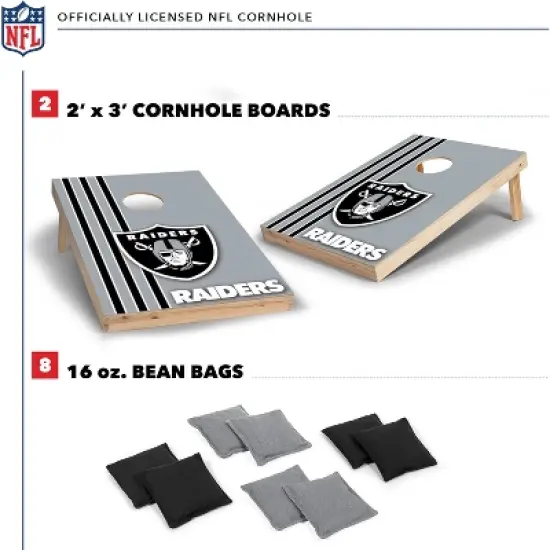 NFL Las Vegas Raiders 2'x3' Wood Cornhole Set image {1}