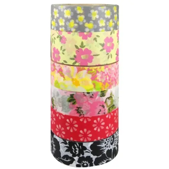 Wrapables Japanese Washi Masking Tape Collection, Premium Value Pack (Set of 6) image {12}