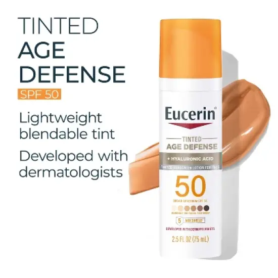 Eucerin Age Defense Face Sunscreen Tinted Lotion - SPF 50 - 2.5 fl oz image {2}