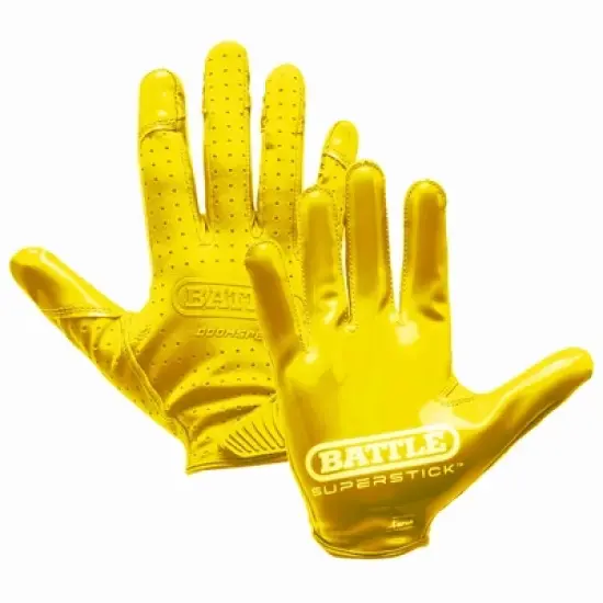 Battle Sports Youth Doom Speed Receiver Football Glove - Yellow image {2}
