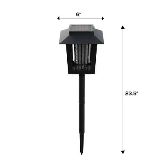 Nature Spring Solar Powered Light Mosquito and Insect Bug Zapper - Black image {3}
