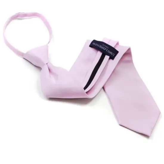 Men's Solid Color Pre-tied Zipper Necktie image {9}