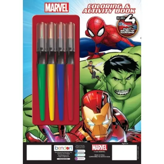 Spider-Man Avengers Paintbrush Marker Activity Book image {1}