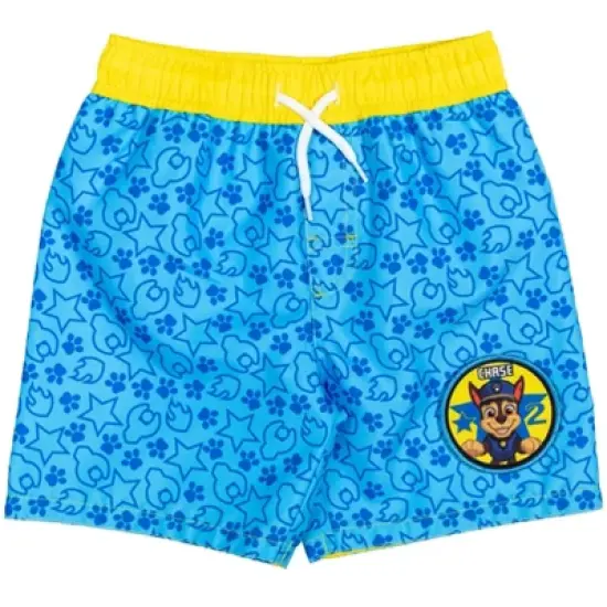 Nickelodeon Paw Patrol Rubble Chase Marshall Rash Guard and Swim Trunks with Removable Patches Outfit Set Toddler image {4}