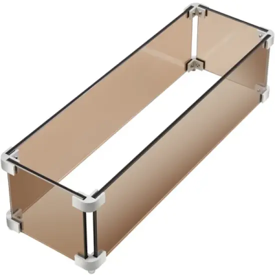 Yaheetech Tempered Glass Wind Guard Fence Fire Pit Table image {9}