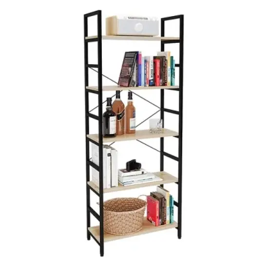 Bestier 5 Tier Adjustable Multifunctional Storage Display Bookcase 26 Inch image {5}