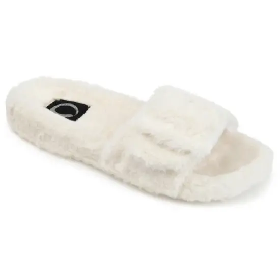 Journee Collection Women's Faux Fur Shadow Slipper image {11}