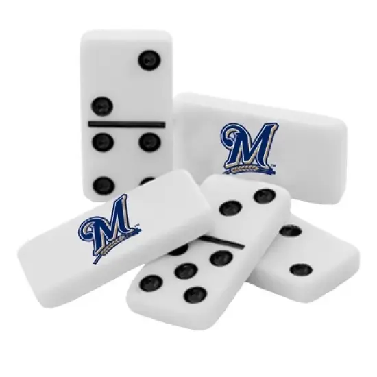 MasterPieces Officially Licensed MLB Milwaukee Brewers 28 Piece Dominoes Game for Adults image {2}