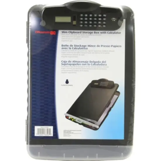 Officemate - Slim Clipboard - Storage Box with Calculator - 10 in. x 14 1/2 in. - 1 Each image {3}