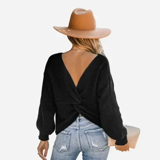 Women's Onyx Chunky Knit Sweater - Cupshe image {5}