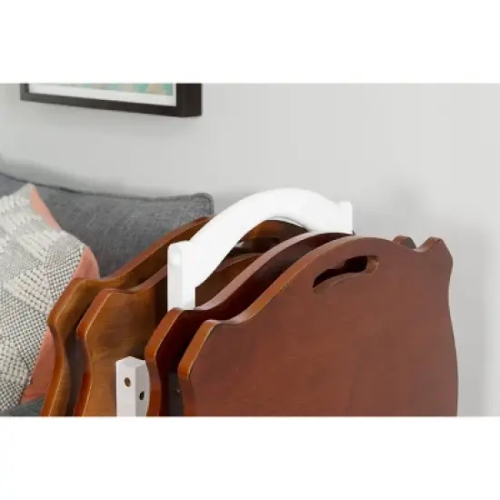 Austin Tray Table Set White/Hazelnut - Powell Company image {12}