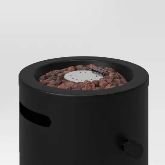 22" Round Metal Outdoor Column Fire Pit - Threshold&trade; image {1}