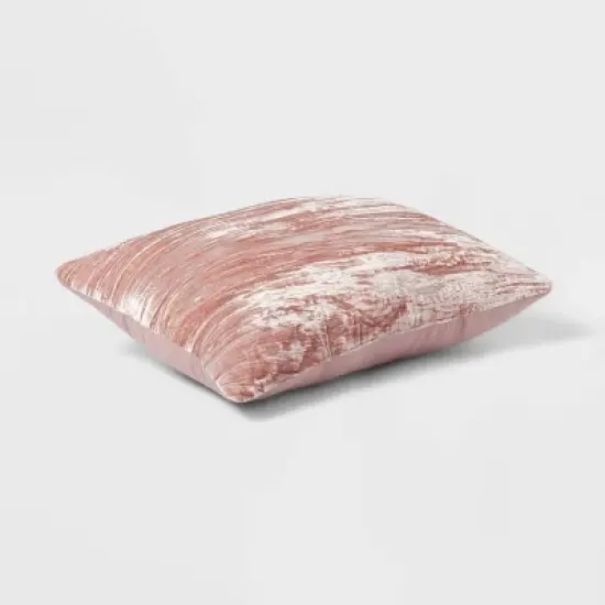 14"x20" Luxe Velvet Oblong Decorative Pillow Mauve - Threshold&trade; image {2}