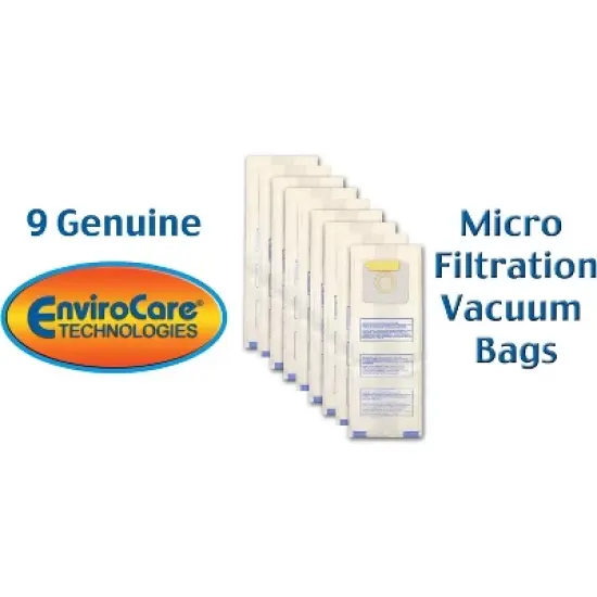 Panasonic Types U, U-3, U-6 Micro Filtration Vacuum Cleaner Dust Bags 9 Pack image {2}