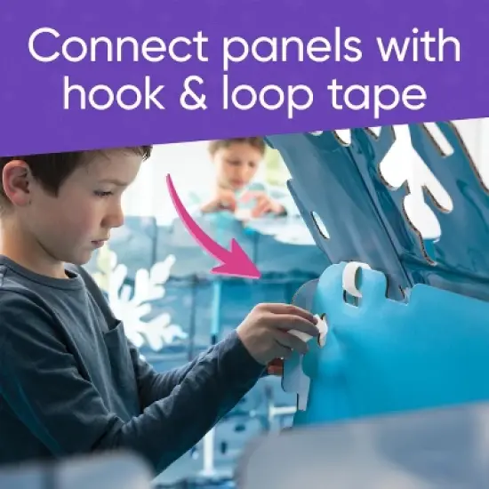 HearthSong 32-Panel Igloo Fantasy Forts Indoor Building Kit with Hook and Loop Connectors image {7}