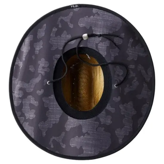HUK Men's Running Lake Straw Wide Brim Fishing and Beach Hat image {1}