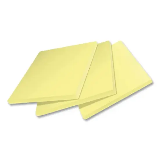 Post-it Notes Super Sticky 100% Recycled Paper Super Sticky Notes, 3" x 3", Canary Yellow, 70 Sheets/Pad, 24 Pads/Pack image {2}