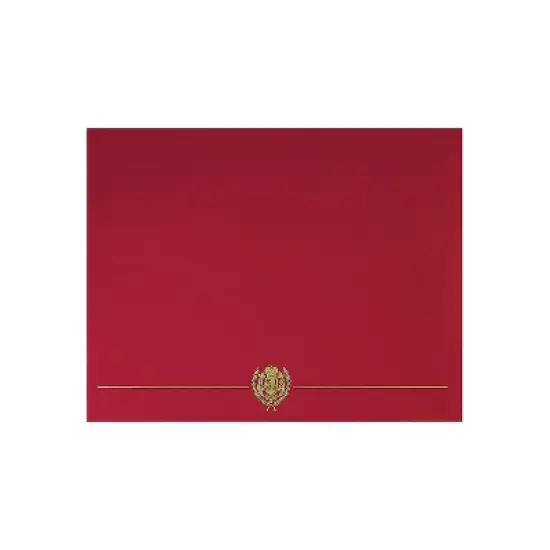 Great Papers Classic Crest Certificate Holders 12" x 9.38" Red 50/Pack (903031PK10) image {1}
