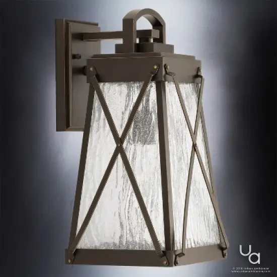 Urban Ambiance Luxury English Country Outdoor Wall Light,  15-3/4"H x 8-3/8"W,  Olde Bronze Finish, UHP1052 image {2}