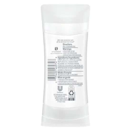 Dove Beauty Lavender & Vanilla Deodorant Stick - Aluminum-Free 2.6oz image {1}