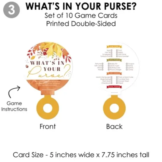 Big Dot of Happiness Fall Foliage Baby - 4 Autumn Leaves Baby Shower Games - 10 Cards Each - Gamerific Bundle image {6}