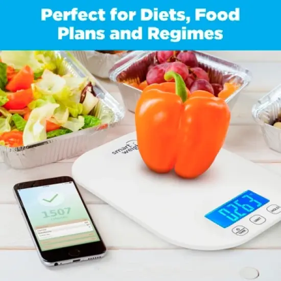 Smart Weigh Digital Food Scale - White image {4}