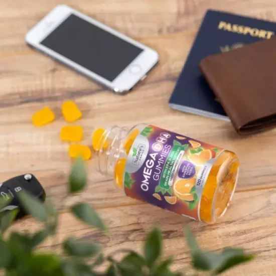 Omega 3 Fish Oil Gummies, Triple Strength Omega 3 Gummy Vitamins, High Absorption EPA, DHA Fatty Acids & Heart Health, 120 Gummies By Nature's Choice image {8}