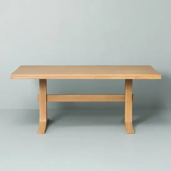 Pedestal Wood Dining Table - Natural - Hearth & Hand&trade; with Magnolia image {2}