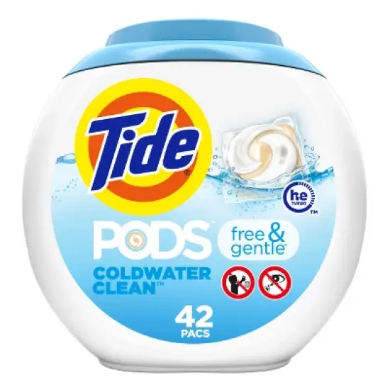 Tide Pods Laundry Detergent Pacs - Free & Gentle image {18}