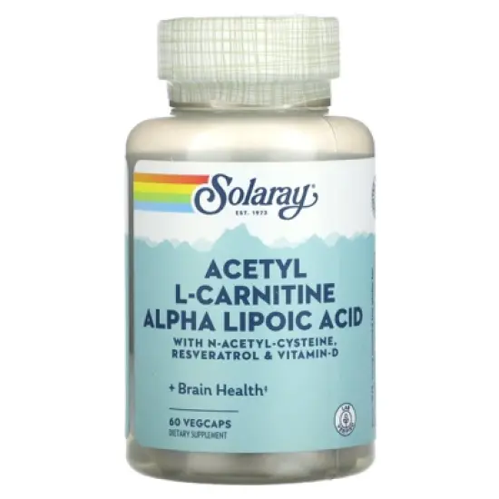 Solaray Acetyl L-Carnitine Alpha Lipoic Acid, 60 VegCaps image {4}