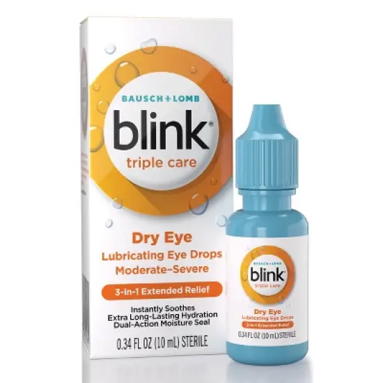 Blink Triple Care Hydrating and Lubricating Eye Drops for Dry Eyes - 10ml image {10}