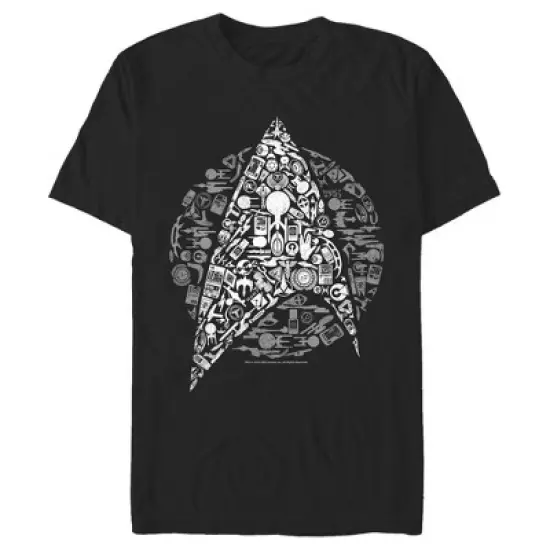 Men's Star Trek Starfleet Icon Collage T-Shirt image {4}