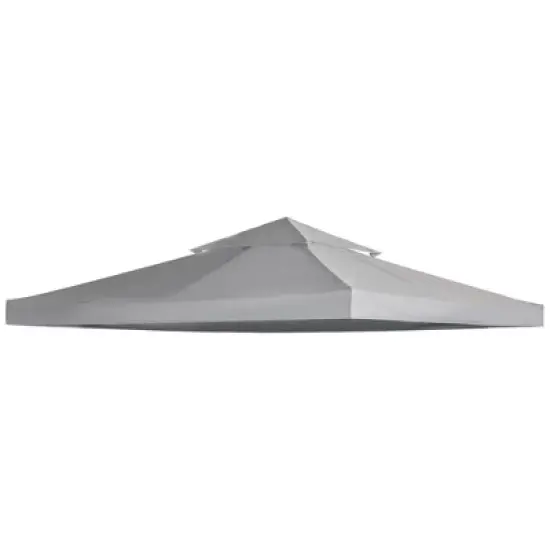 Gulches 9.8*9.8 Gazebo Replacement Canopy&pound;&not;2-Tier UV Top Cover for 9.84*9.84&pound;&not;Ideal for Outdoor Use, Light Gray&pound;&uml;top only&pound;&copy; image {9}