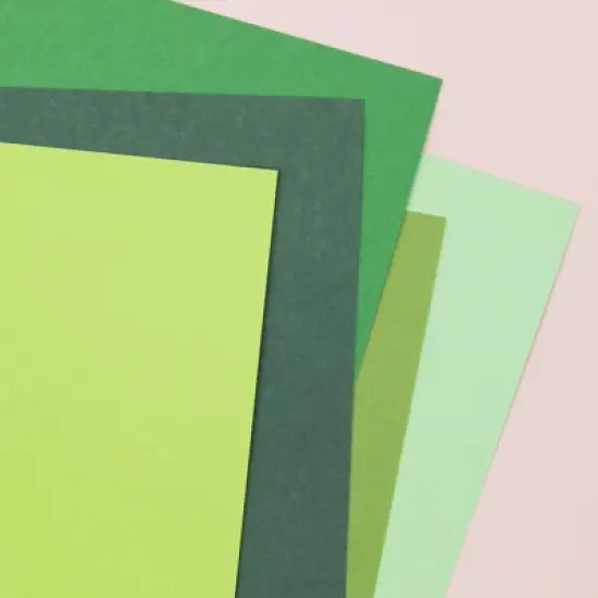 Colorbok 78lb Smooth Cardstock 12"X12" 30/Pkg-Green Promenade, 5 Colors/6 Each image {5}