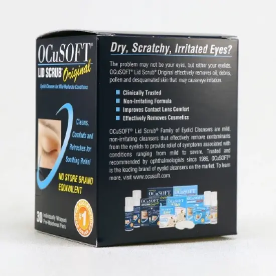 OCuSOFT Eye Lid Scrub Original Pre-Moistened Pads - 30ct image {1}