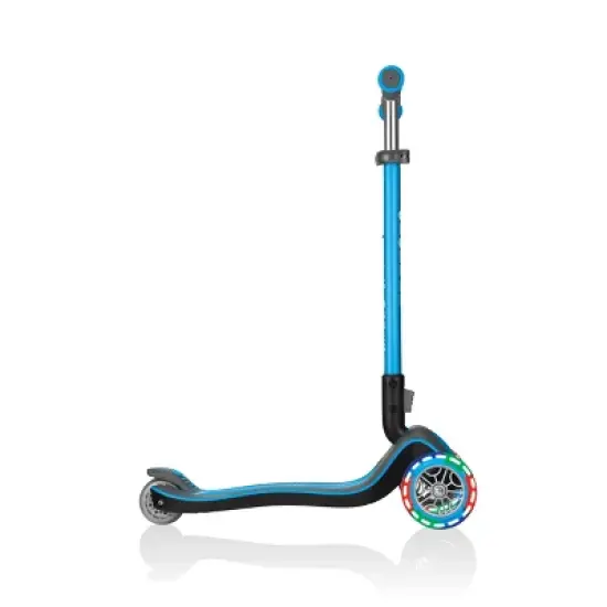 Globber Elite Deluxe Lights Scooter - Sky Blue image {1}