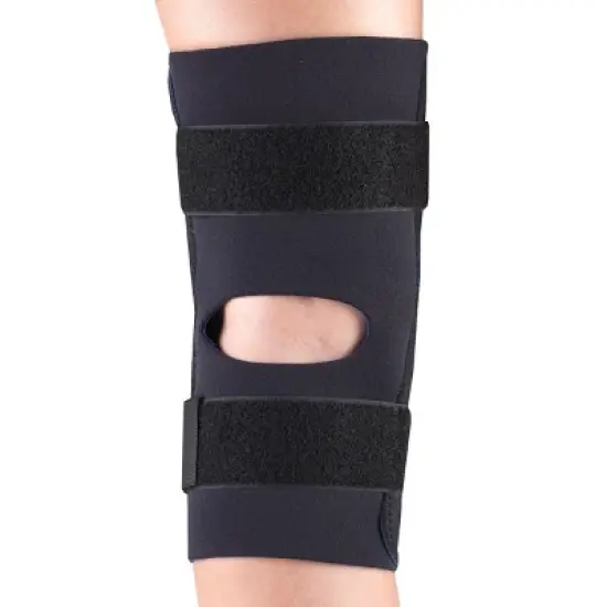 OTC Knee Stabilizer Wrap, Hinged Bars, Neoprene, Black image {2}