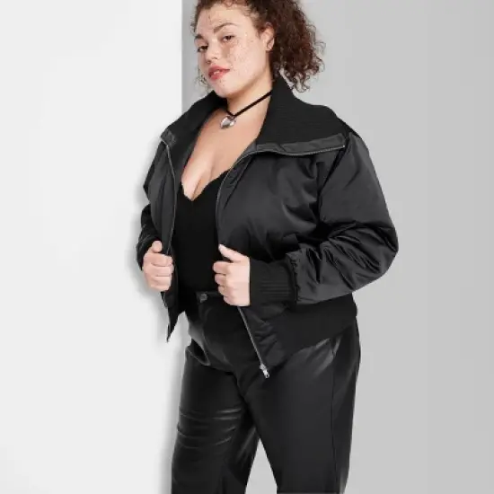 Women's Satin Bomber Jacket - Wild Fable&trade; image {3}