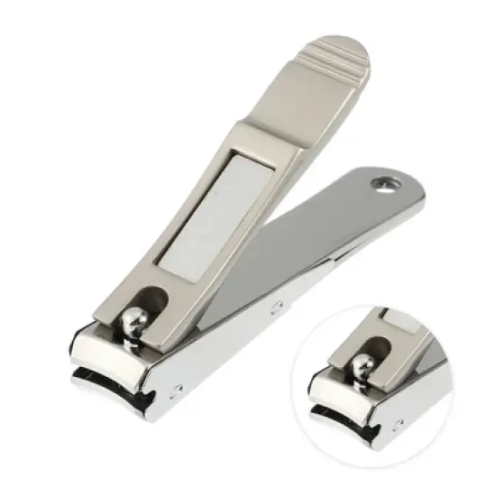 Unique Bargains Nail Clippers Nail Clipper Set for Nail Care Portable Stainless Steel Silver Tone Titanium Tone 3Pcs image {2}
