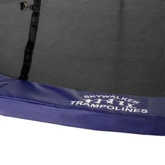 Skywalker Trampolines 15' x 13' Oval Trampoline Combo with Spring Pad - Navy image {2}