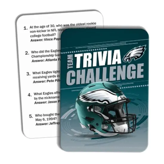 MasterPieces Officially Licensed NFL Philadelphia Eagles Trivia Challenge Card Game image {2}