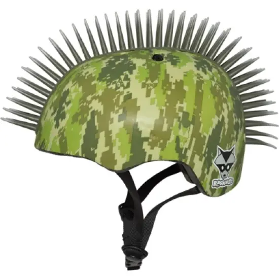 Raskullz Digital Camo Mohawk Child Helmet - Green image {1}