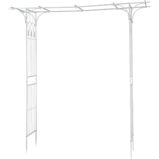 VINGLI Garden Arbor, Arch Archway for Wedding Ceremony Party, Steel Garden Trellis for Plant Climbing, Garden, Backyard, Lawn image {5}