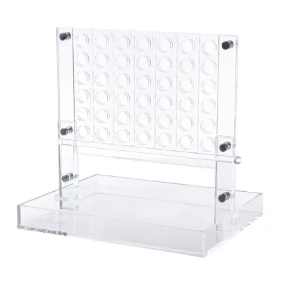 Trademark Games Acrylic 4 in a Row Game - Fun Strategy Game,Tabletop Decoration and Functional Desk Decor- Pink and Yellow image {2}