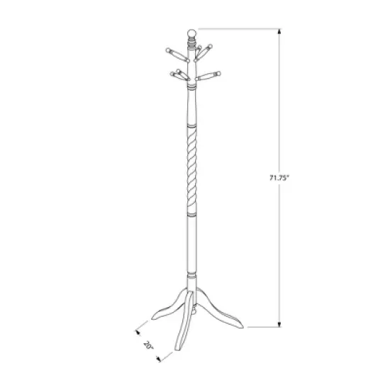 72" Traditional Style Coat Rack - EveryRoom image {3}