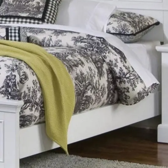 Queen Naples Bed Nightstand and Chest Off White - Homestyles image {8}