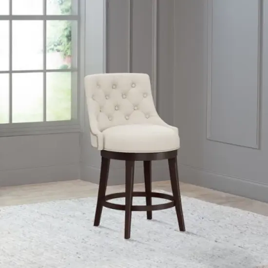 24" Halbrooke Swivel Counter Height Barstool Smoke/Cream - Hillsdale Furniture image {19}