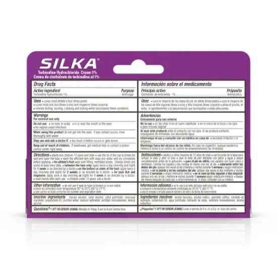 SILKA Athlete's Foot Antifungal Cream 1oz image {1}