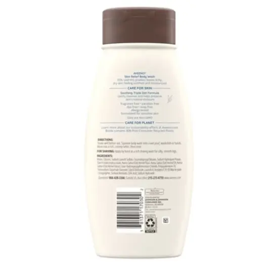 Aveeno Skin Relief Unscented Body Wash for Sensitive Skin - 18 fl oz image {1}